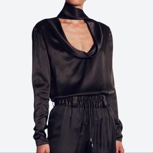 NWT Authentic Tom Ford Black Blouse Size 34